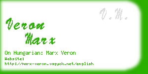 veron marx business card